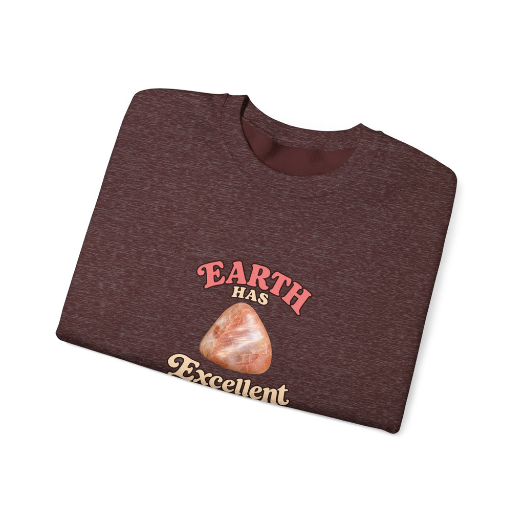 Earth Has Excellent Taste — Peach Moonstone Crewneck | Earth Tones & Brights