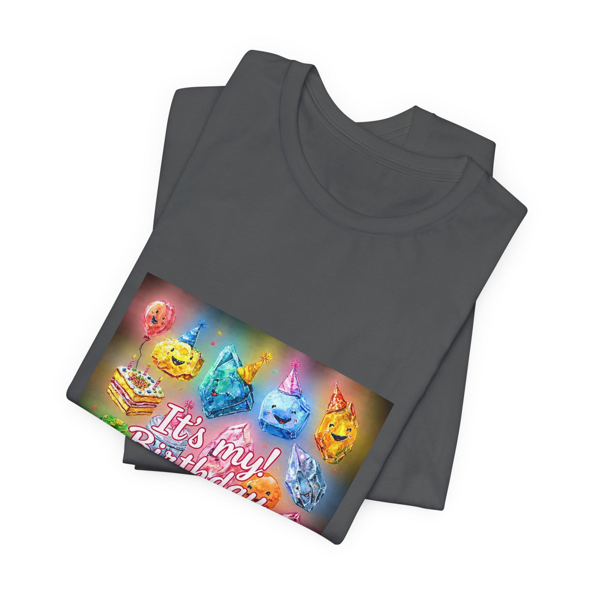 It's My Birthday Crystal Party T-Shirt | Dark Neutrals & Reds