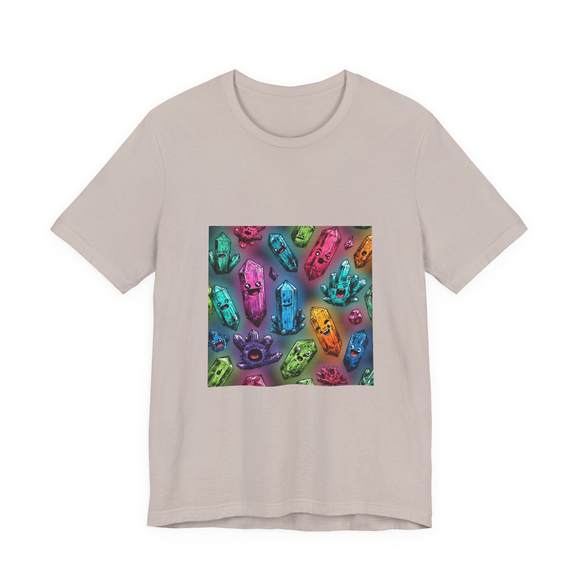 Colorful Crystal Characters T-Shirt | Light Neutrals