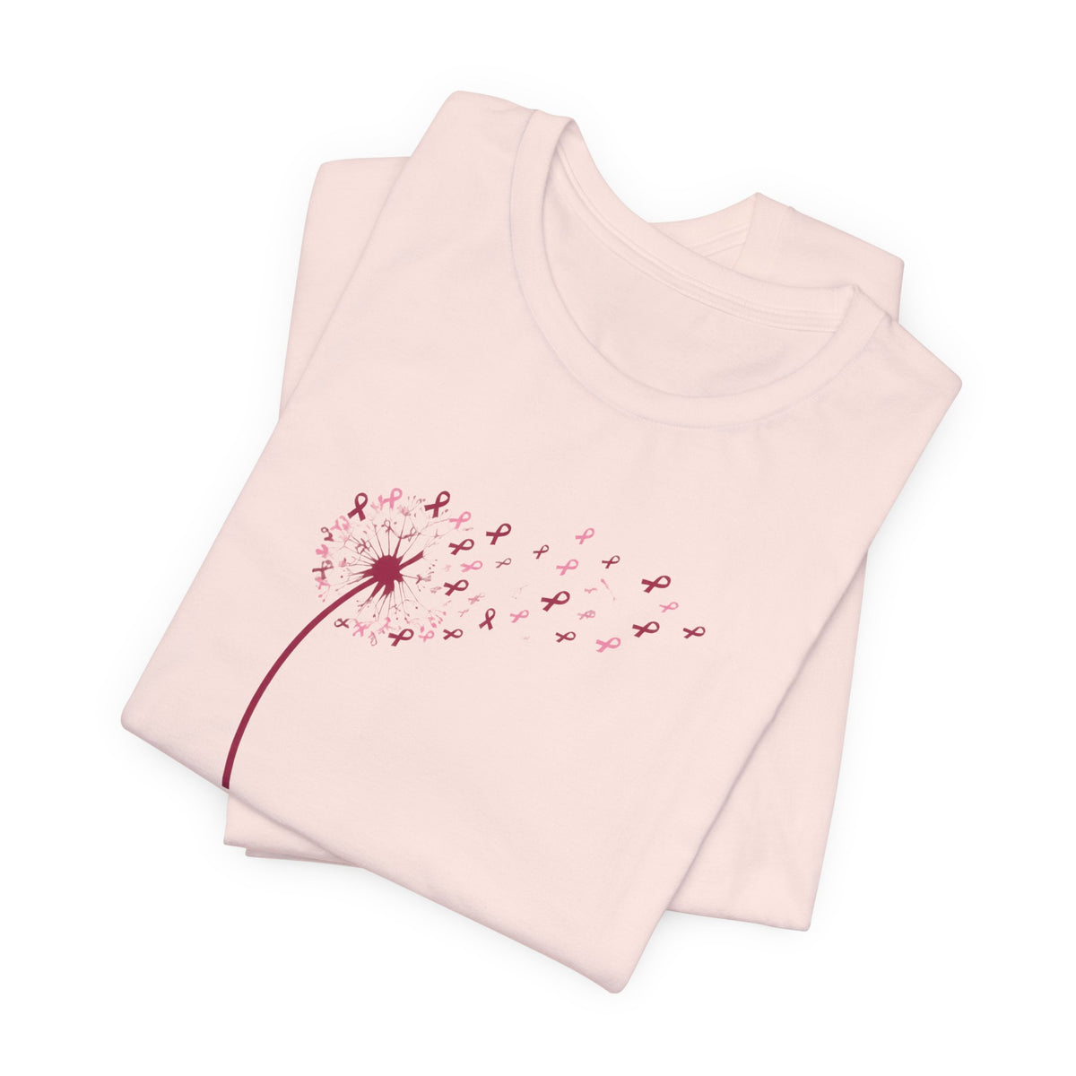 Pink Ribbon Dandelion Breast Cancer Awareness T-Shirt
