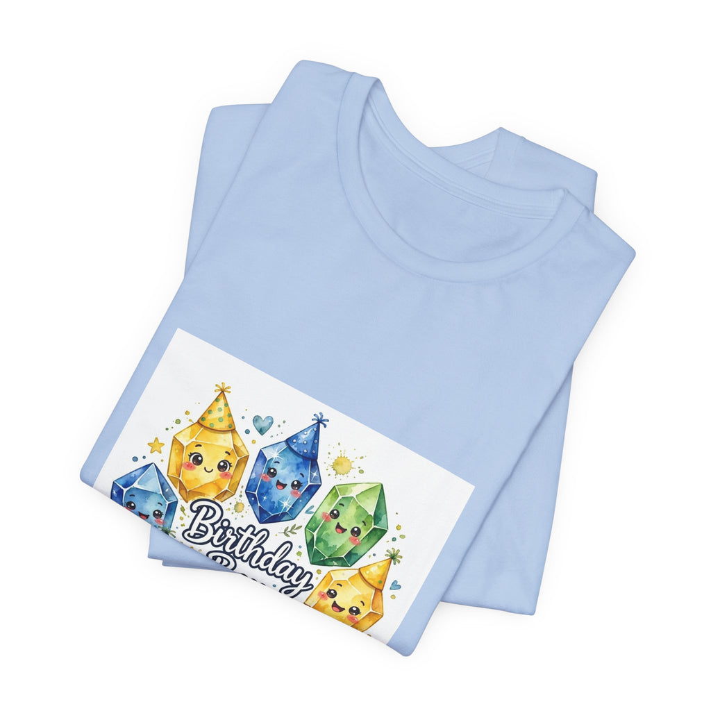 Birthday Boy Crystal Party T-Shirt | Soft Blues