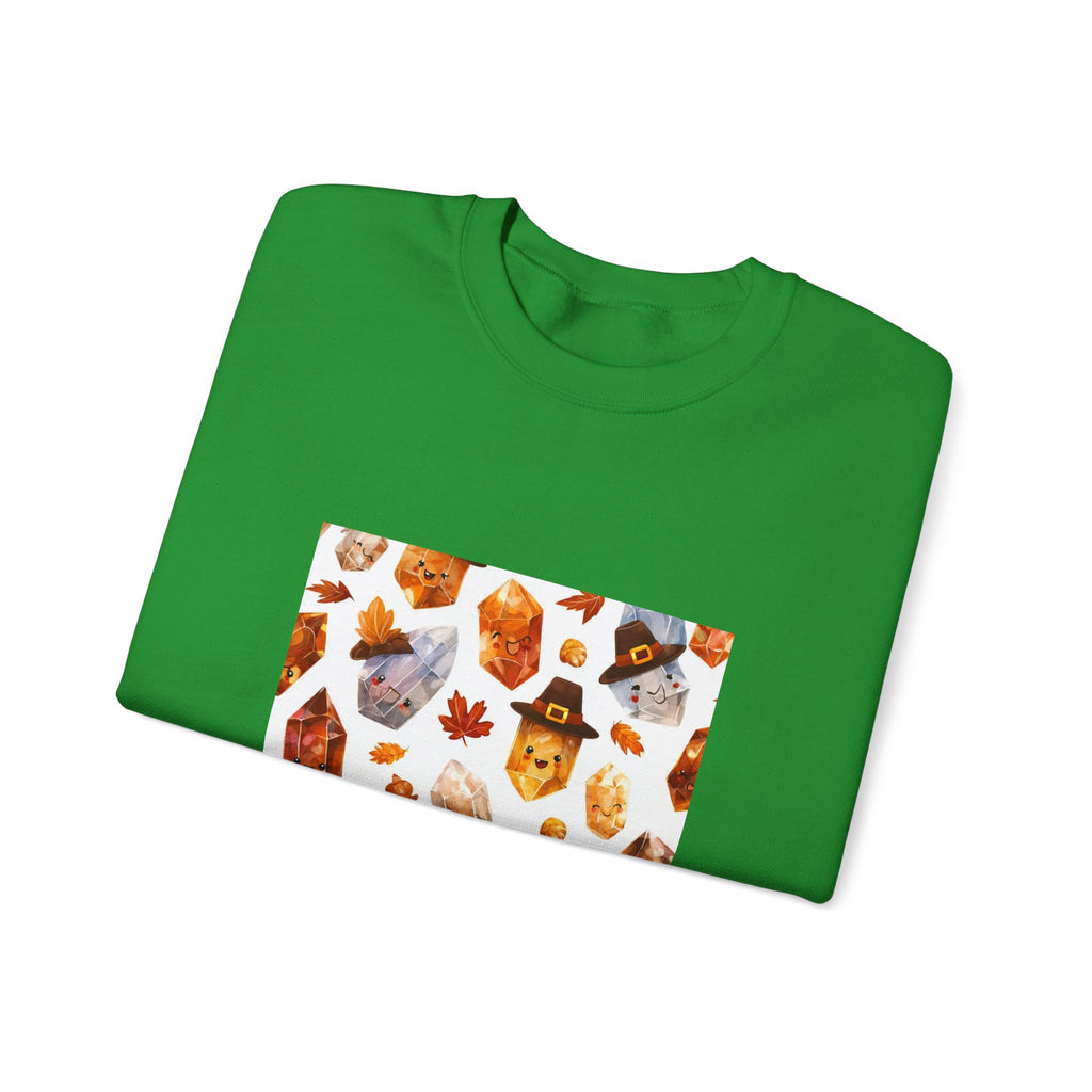 Thanksgiving Crystal Harvest Crewneck | Earth Tones & Brights