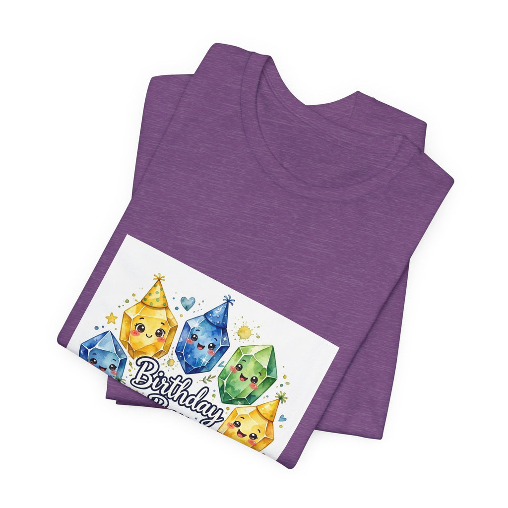 Birthday Boy Crystal Party T-Shirt | Royal, Navy & Purple