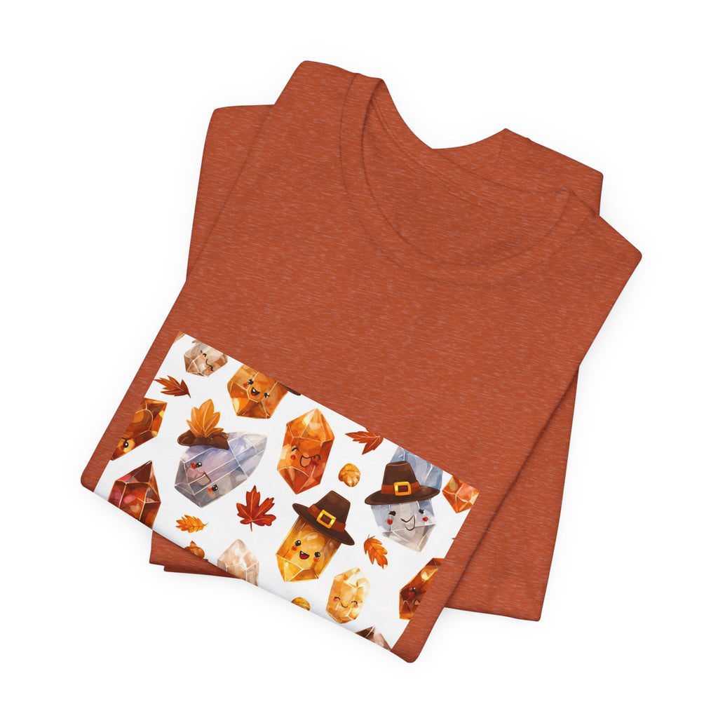 Thanksgiving Crystal Harvest T-Shirt | Earthy Reds & Browns