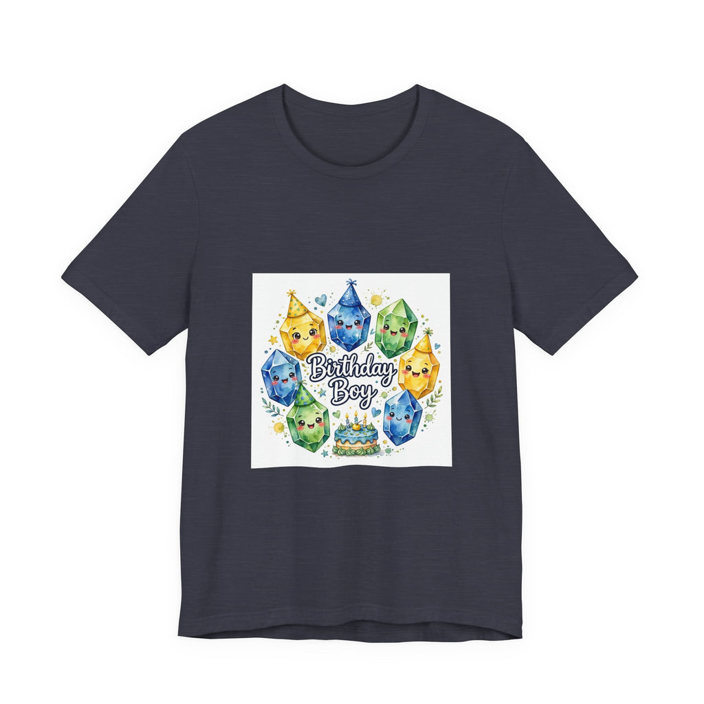 Birthday Boy Crystal Party T-Shirt | Royal, Navy & Purple