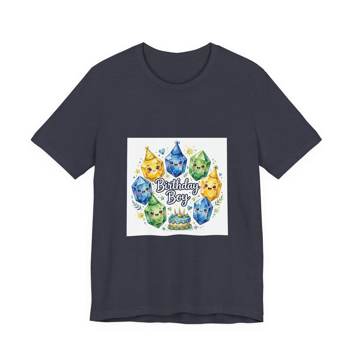 Birthday Boy Crystal Party T-Shirt | Royal, Navy & Purple