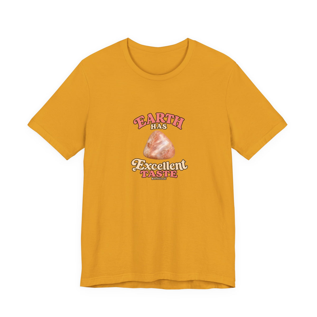 Earth Has Excellent Taste — Peach Moonstone Tee | Golds, Mints & Teal