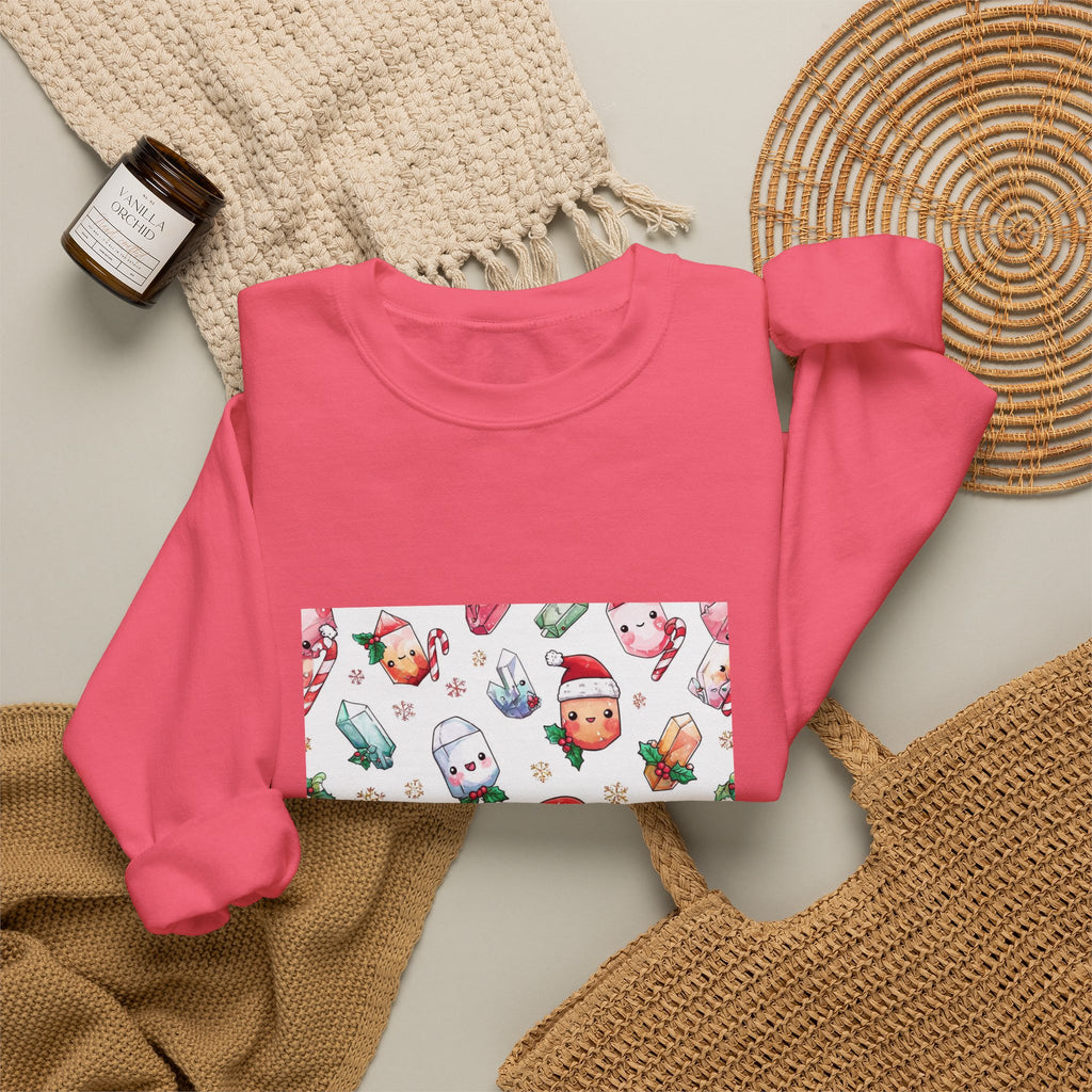 Pastel Christmas Crystal Friends Crewneck | Blues, Purples & Pinks