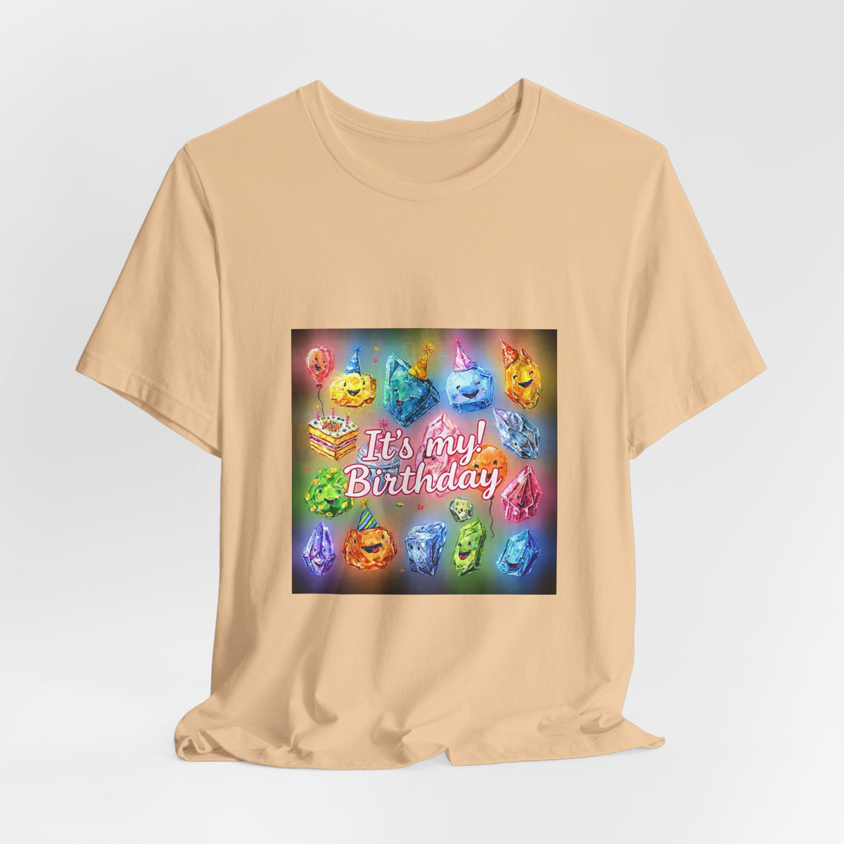 It's My Birthday Crystal Party T-Shirt | Sandy Neutrals & Oranges