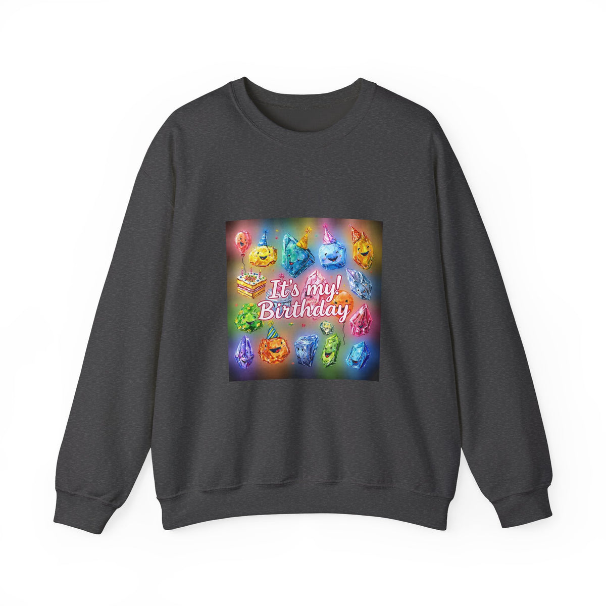 It's My Birthday Crystal Party Crewneck | Neutrals & Reds