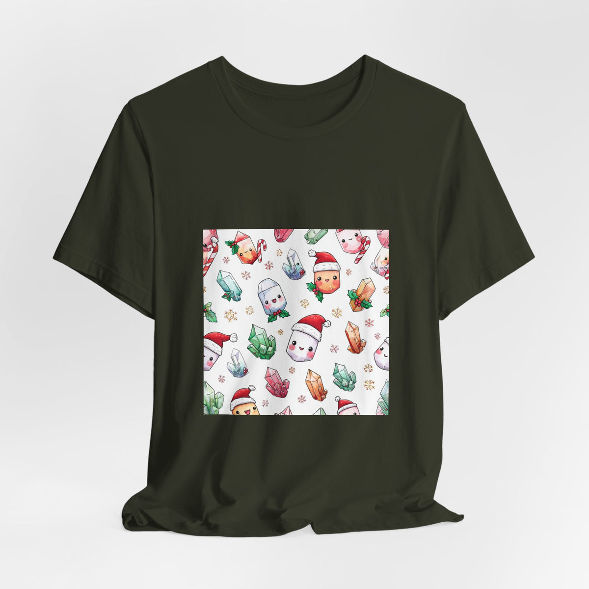 Pastel Christmas Crystal Friends T-Shirt | Greens
