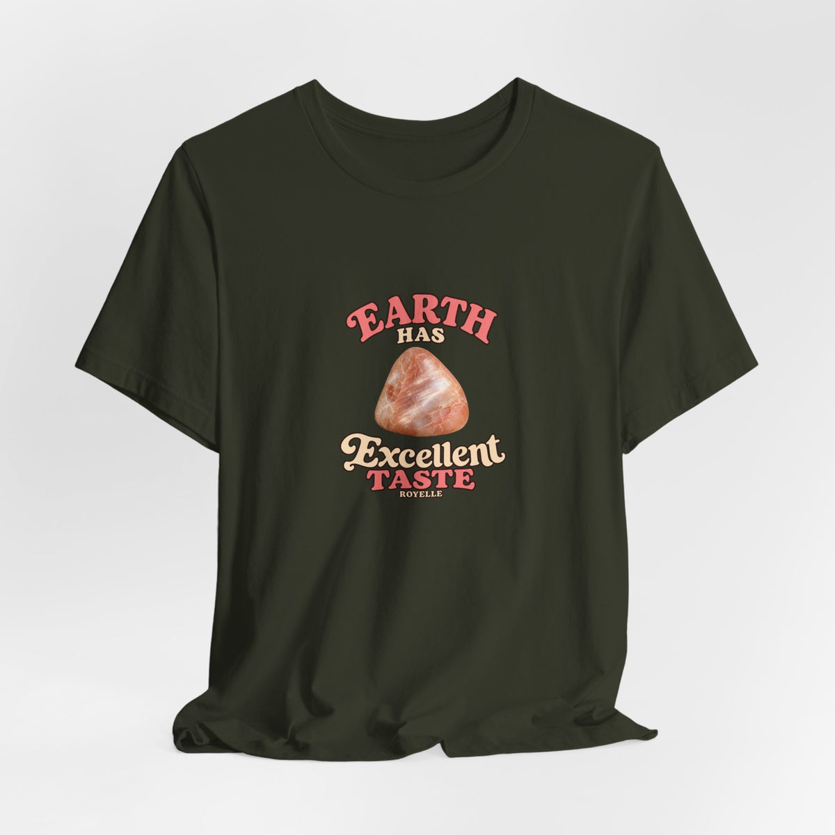 Earth Has Excellent Taste — Peach Moonstone Tee | Greens
