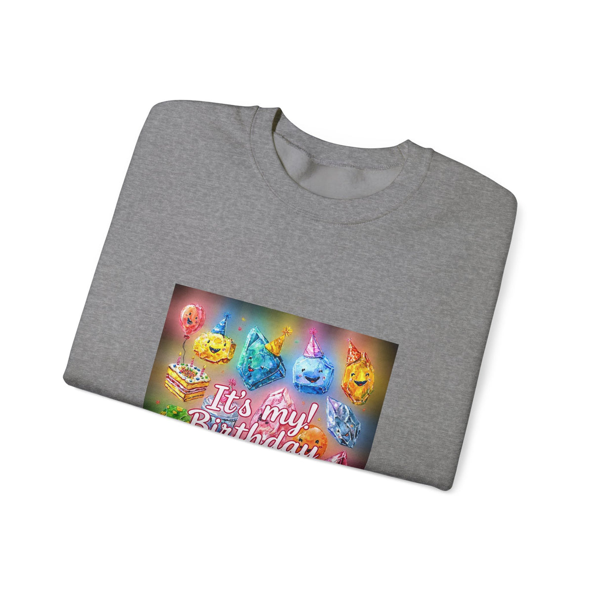 It's My Birthday Crystal Party Crewneck | Neutrals & Reds