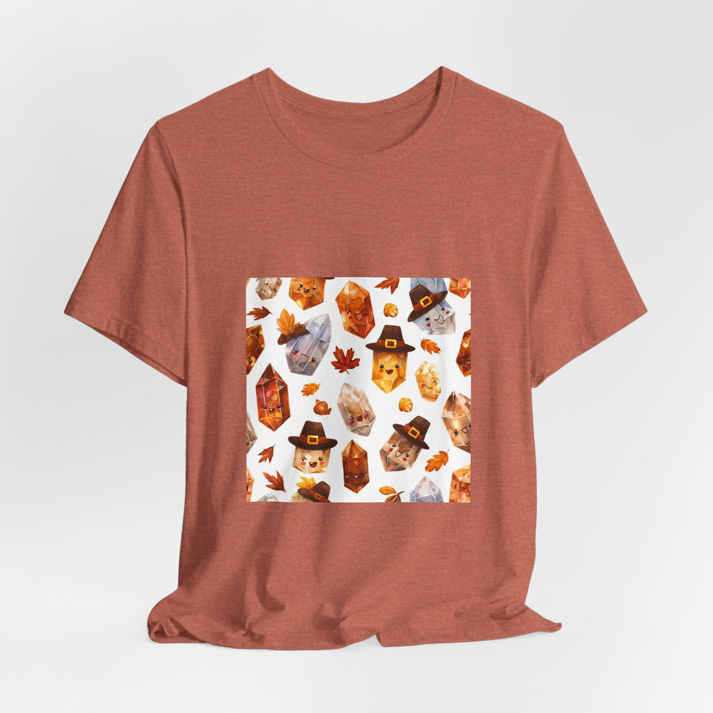Thanksgiving Crystal Harvest T-Shirt | Earthy Reds & Browns