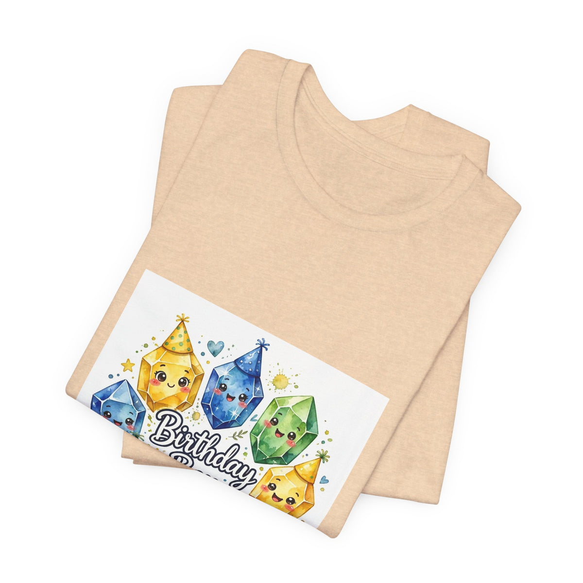 Birthday Boy Crystal Party T-Shirt | Sandy Neutrals & Oranges
