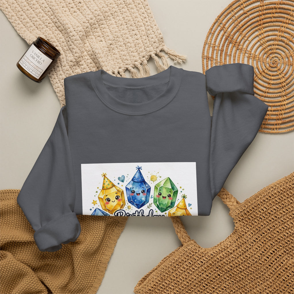 Birthday Boy Crystal Party Crewneck | Neutrals & Reds
