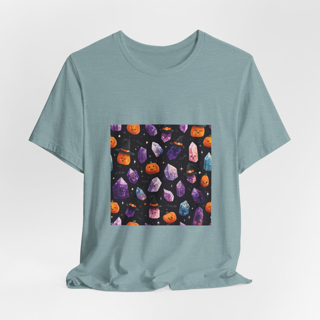Halloween Crystal Party T-Shirt | Soft Blues