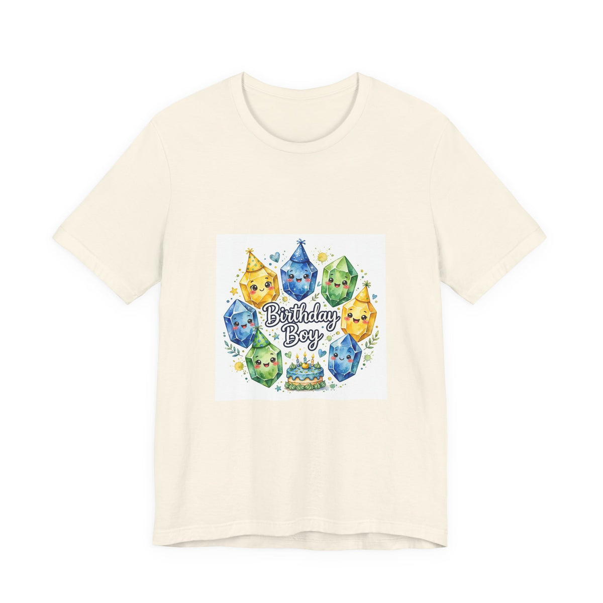 Birthday Boy Crystal Party T-Shirt | Sandy Neutrals & Oranges