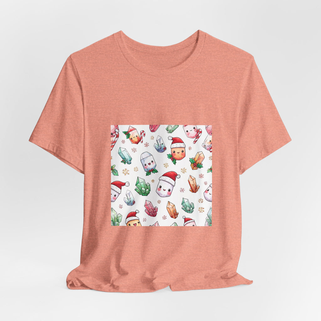 Pastel Christmas Crystal Friends T-Shirt | Pinks & Orchid