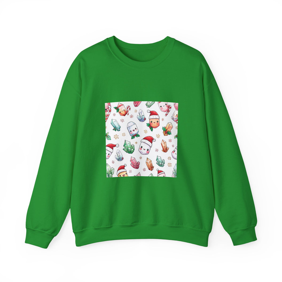 Pastel Christmas Crystal Friends Crewneck | Earth Tones & Brights