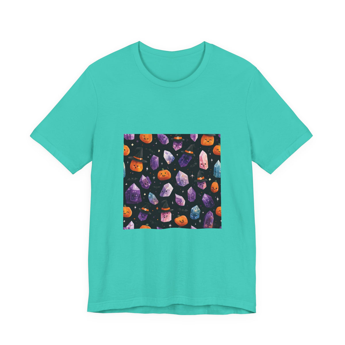 Halloween Crystal Party T-Shirt | Golds, Mints & Teal