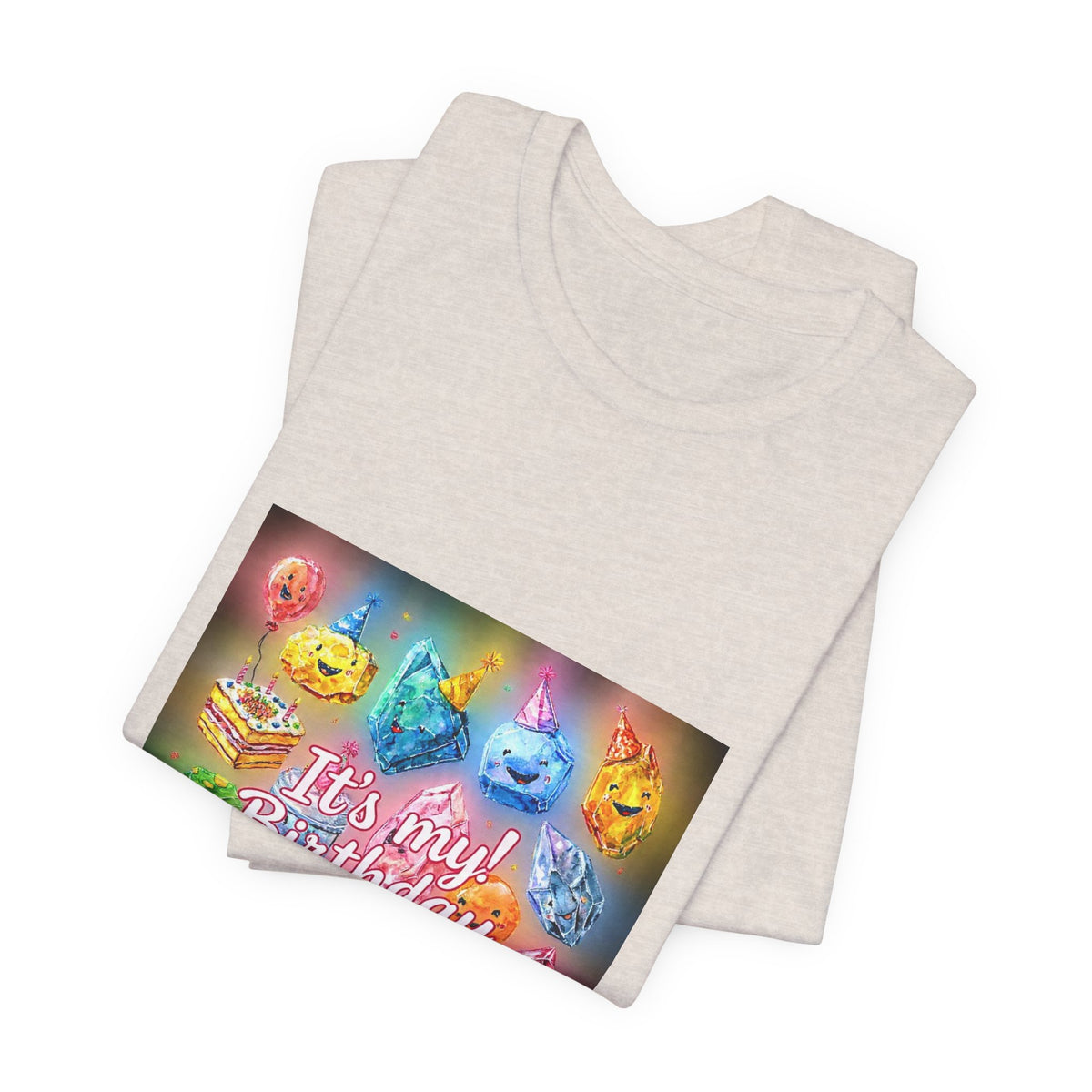 It's My Birthday Crystal Party T-Shirt | Sandy Neutrals & Oranges