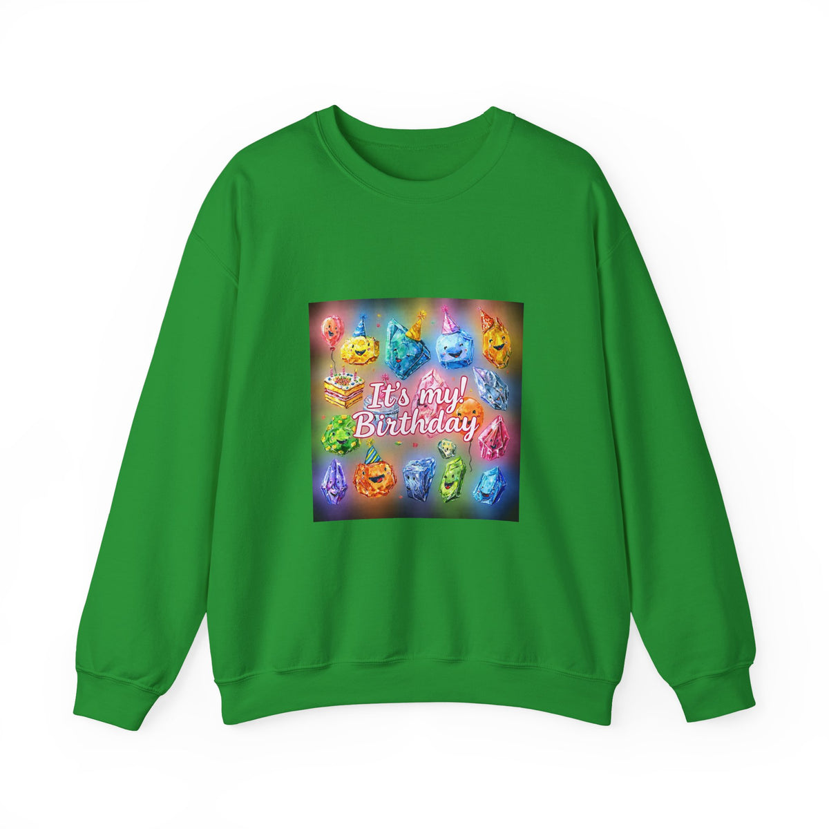 It's My Birthday Crystal Party Crewneck | Earth Tones & Brights
