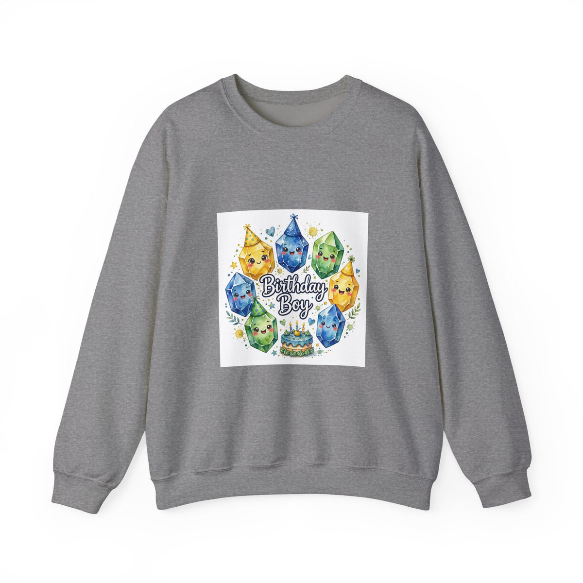 Birthday Boy Crystal Party Crewneck | Neutrals & Reds