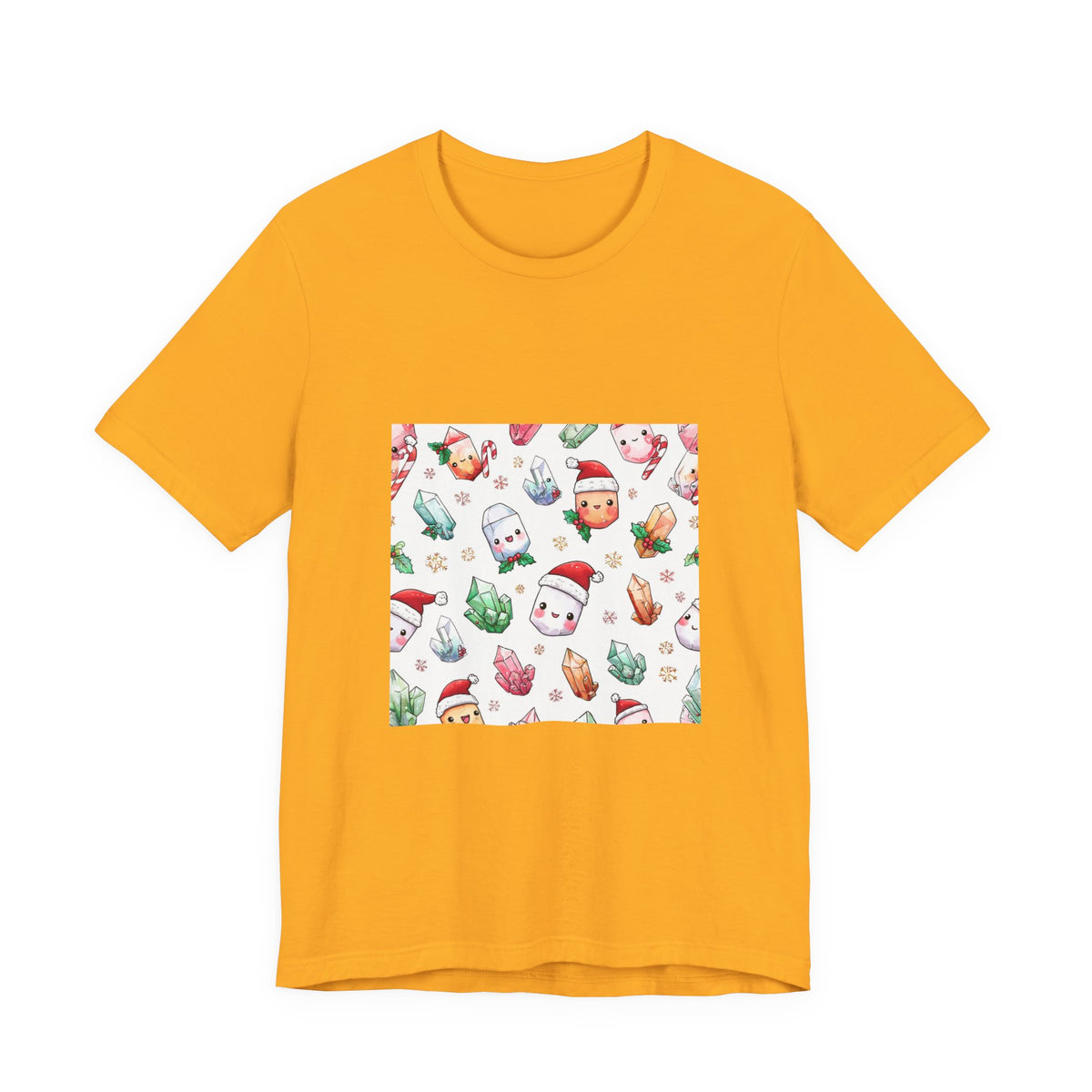 Pastel Christmas Crystal Friends T-Shirt | Golds, Mints & Teal