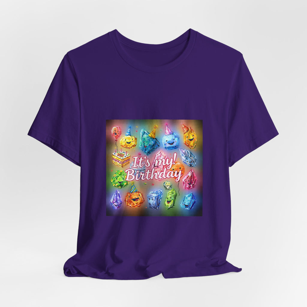It's My Birthday Crystal Party T-Shirt | Royal, Navy & Purple