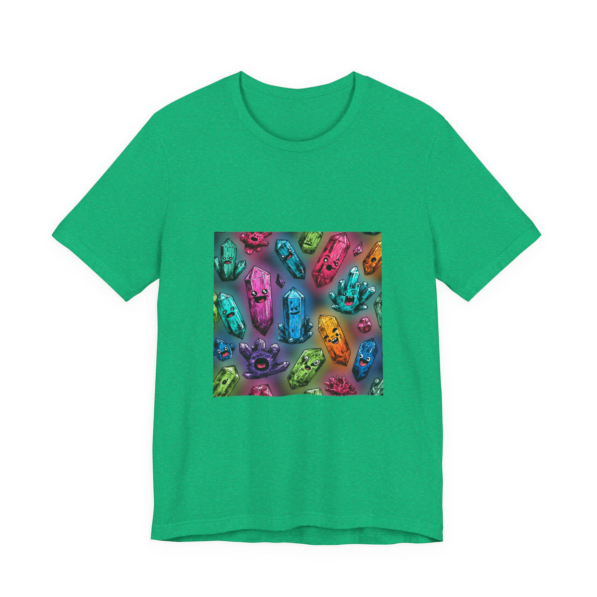 Colorful Crystal Characters T-Shirt | Greens