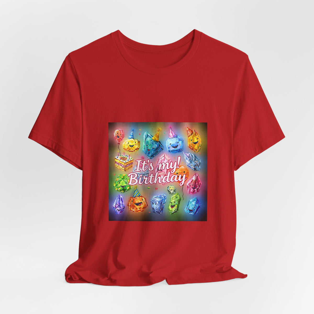 It's My Birthday Crystal Party T-Shirt | Dark Neutrals & Reds