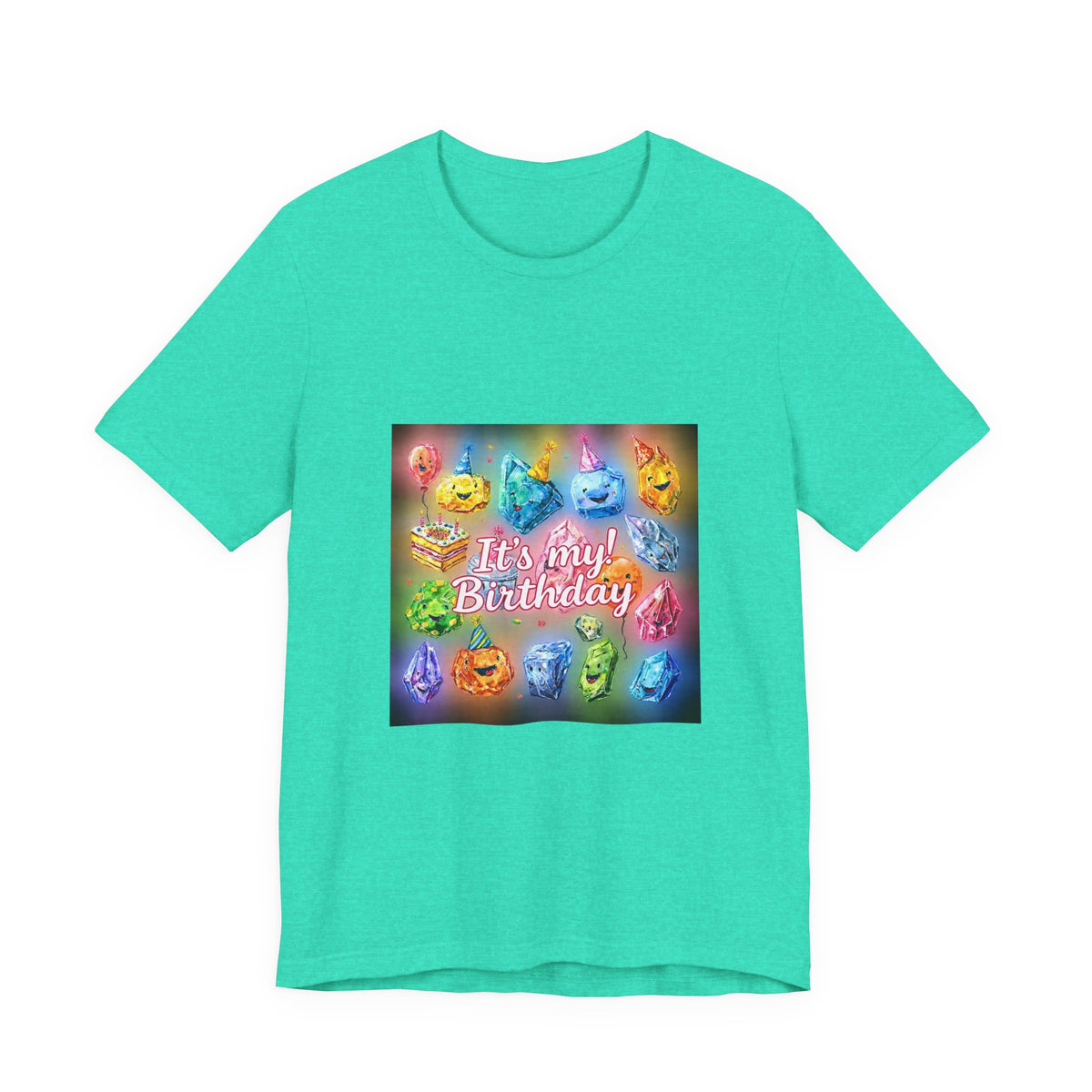 It's My Birthday Crystal Party T-Shirt | Soft Blues