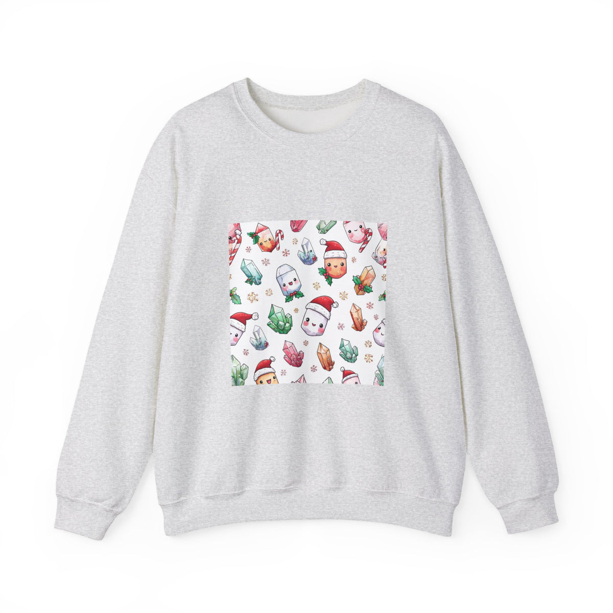 Pastel Christmas Crystal Friends Crewneck | Neutrals & Reds