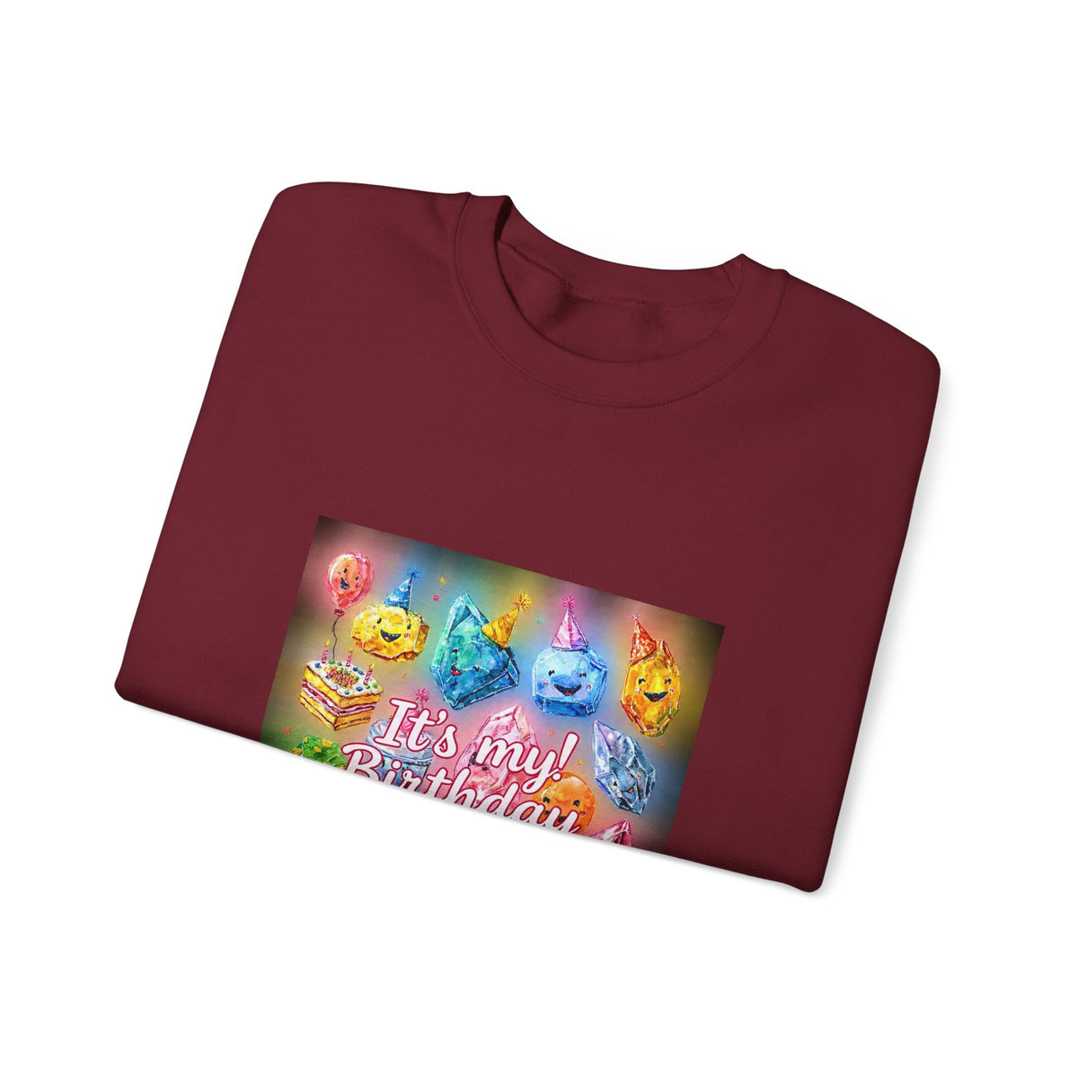 It's My Birthday Crystal Party Crewneck | Earth Tones & Brights