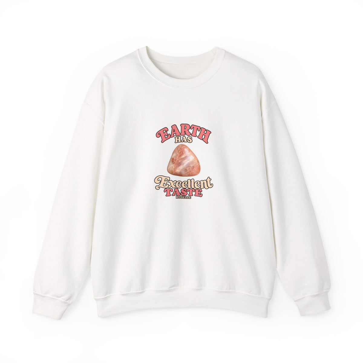 Earth Has Excellent Taste — Peach Moonstone Crewneck | Neutrals & Reds