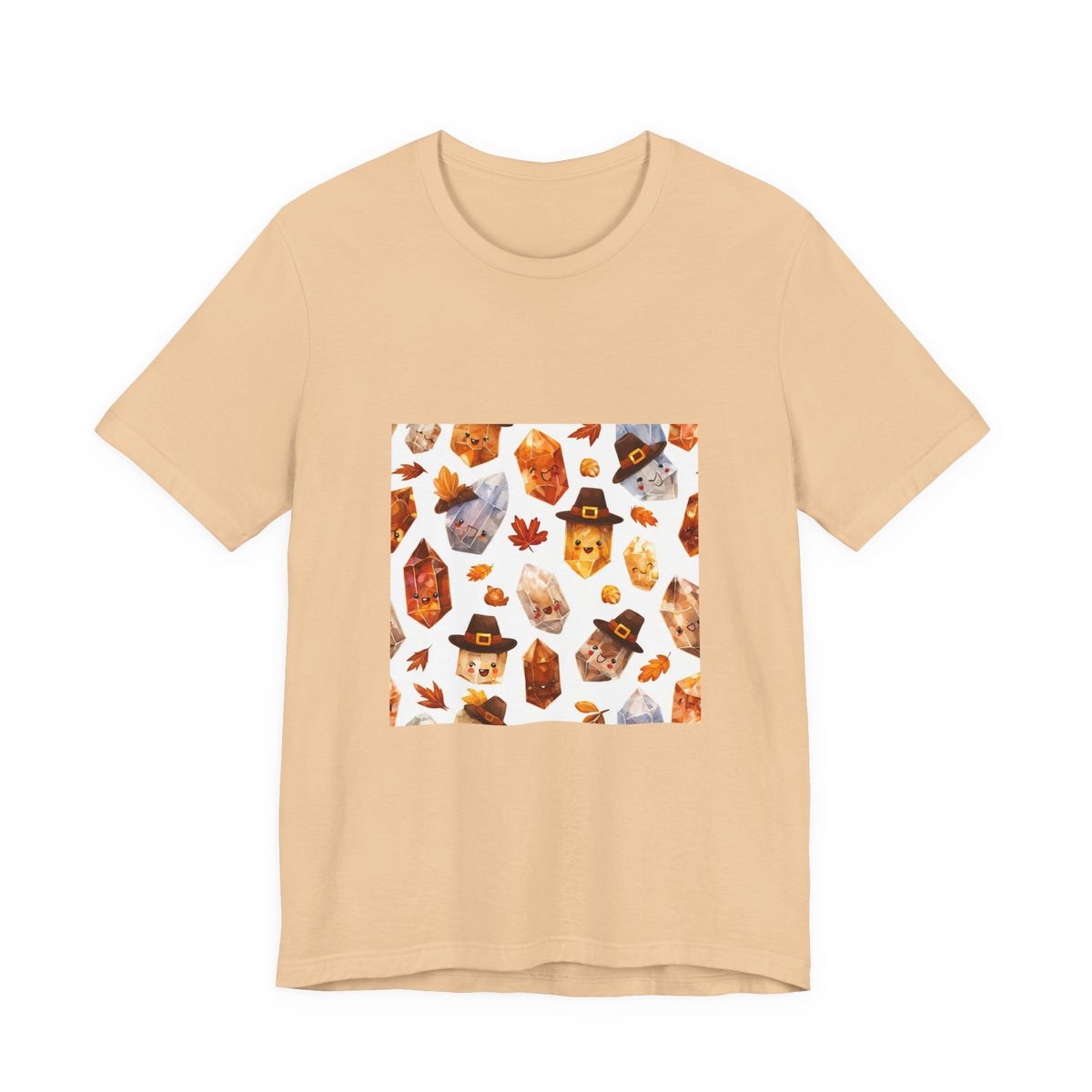 Thanksgiving Crystal Harvest T-Shirt | Sandy Neutrals & Oranges