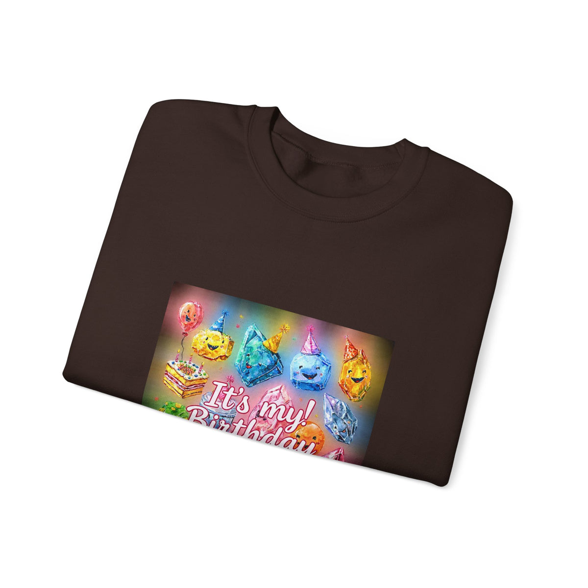 It's My Birthday Crystal Party Crewneck | Earth Tones & Brights