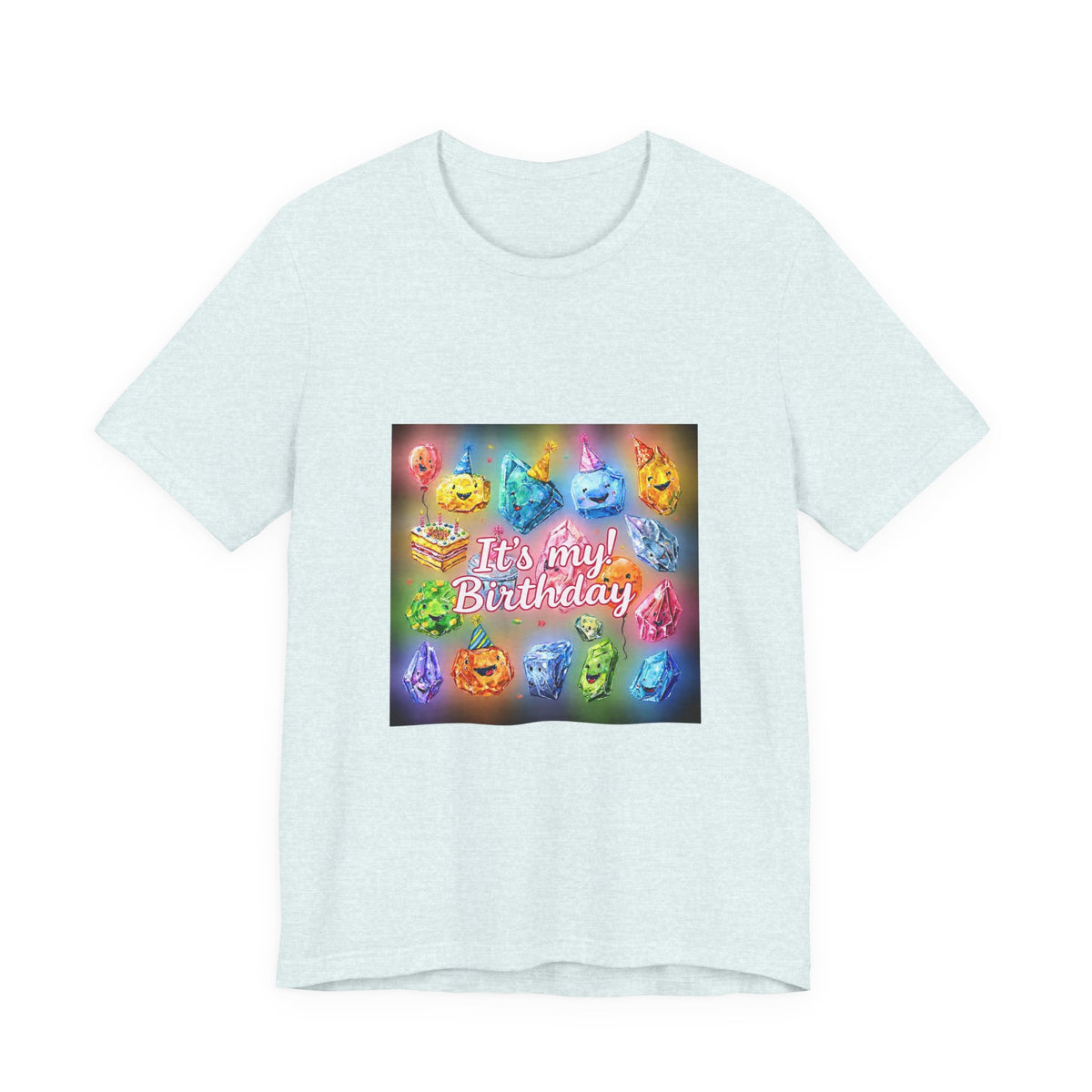 It's My Birthday Crystal Party T-Shirt | Soft Blues
