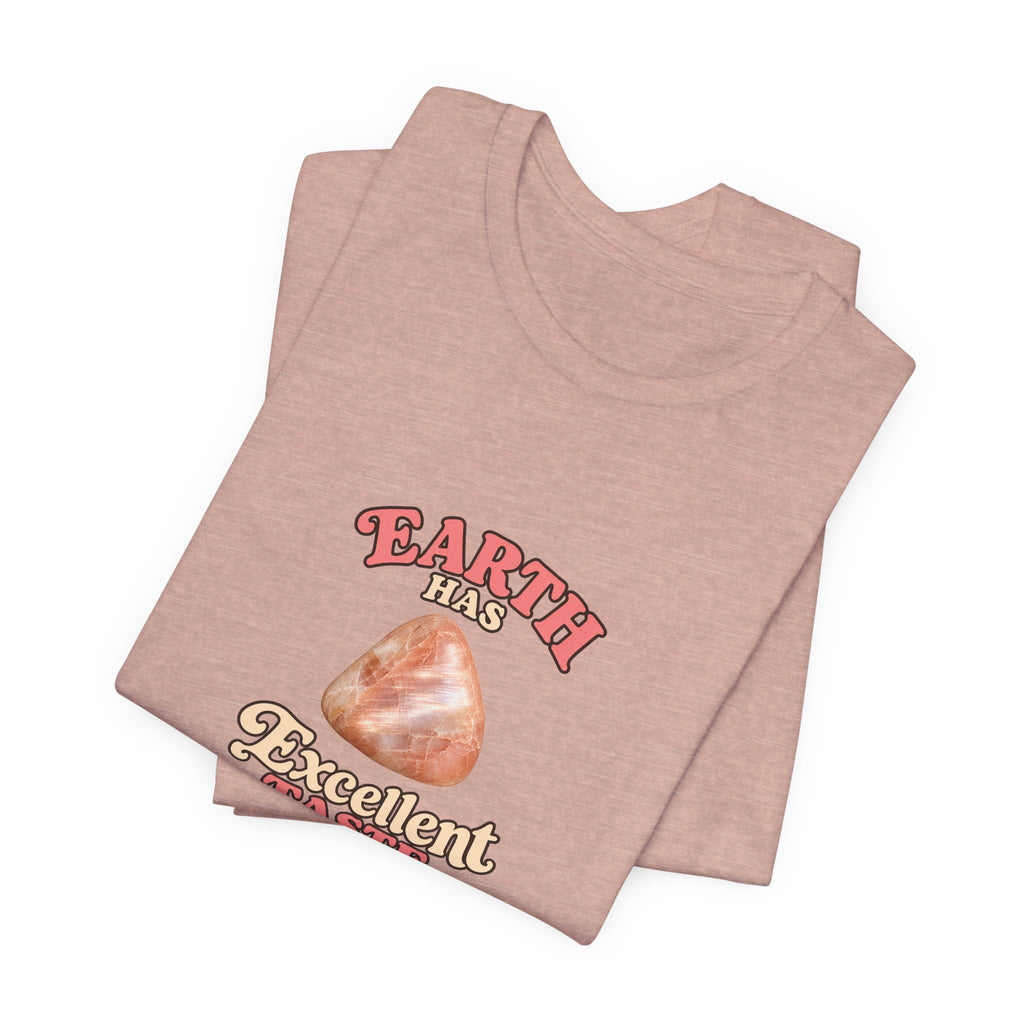 Earth Has Excellent Taste — Peach Moonstone Tee | Peach & Sunset
