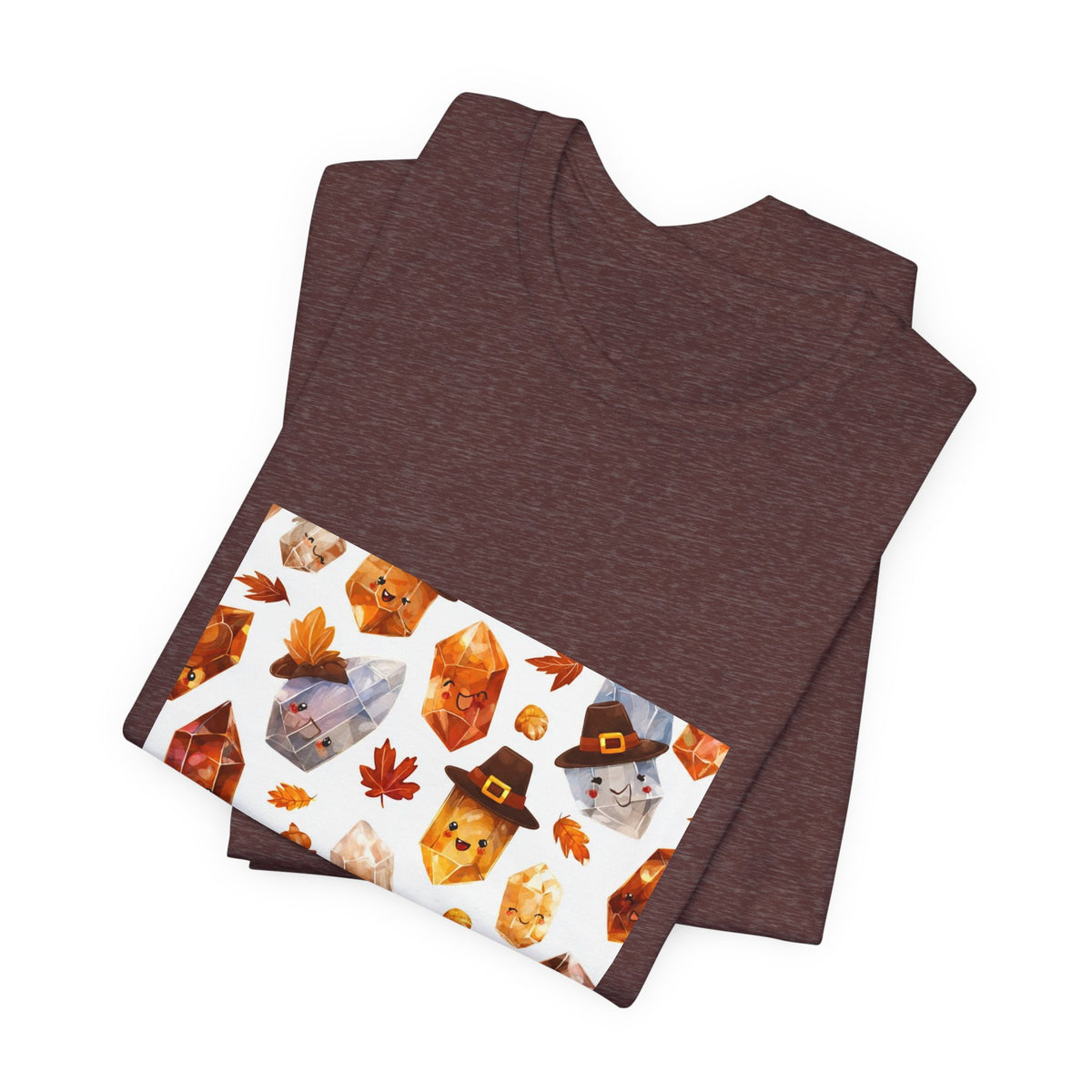 Thanksgiving Crystal Harvest T-Shirt | Earthy Reds & Browns
