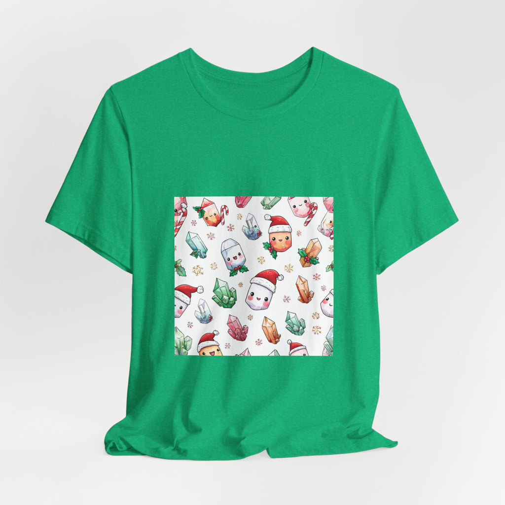Pastel Christmas Crystal Friends T-Shirt | Greens