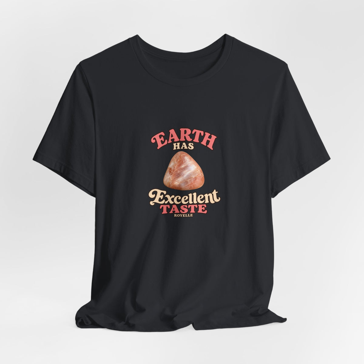 Earth Has Excellent Taste — Peach Moonstone Tee | Dark Neutrals & Reds