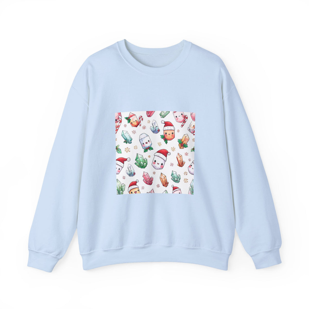 Pastel Christmas Crystal Friends Crewneck | Blues, Purples & Pinks