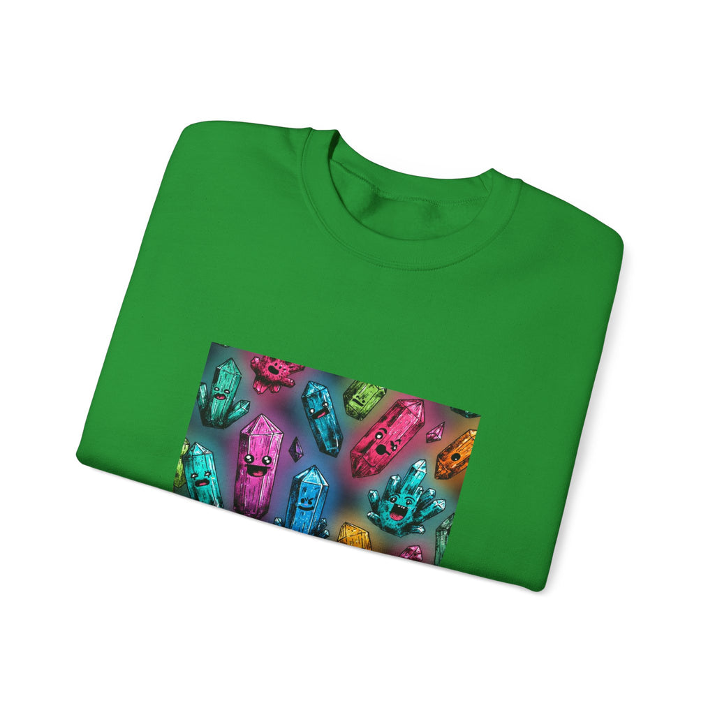 Colorful Crystal Characters Crewneck | Earth Tones & Brights