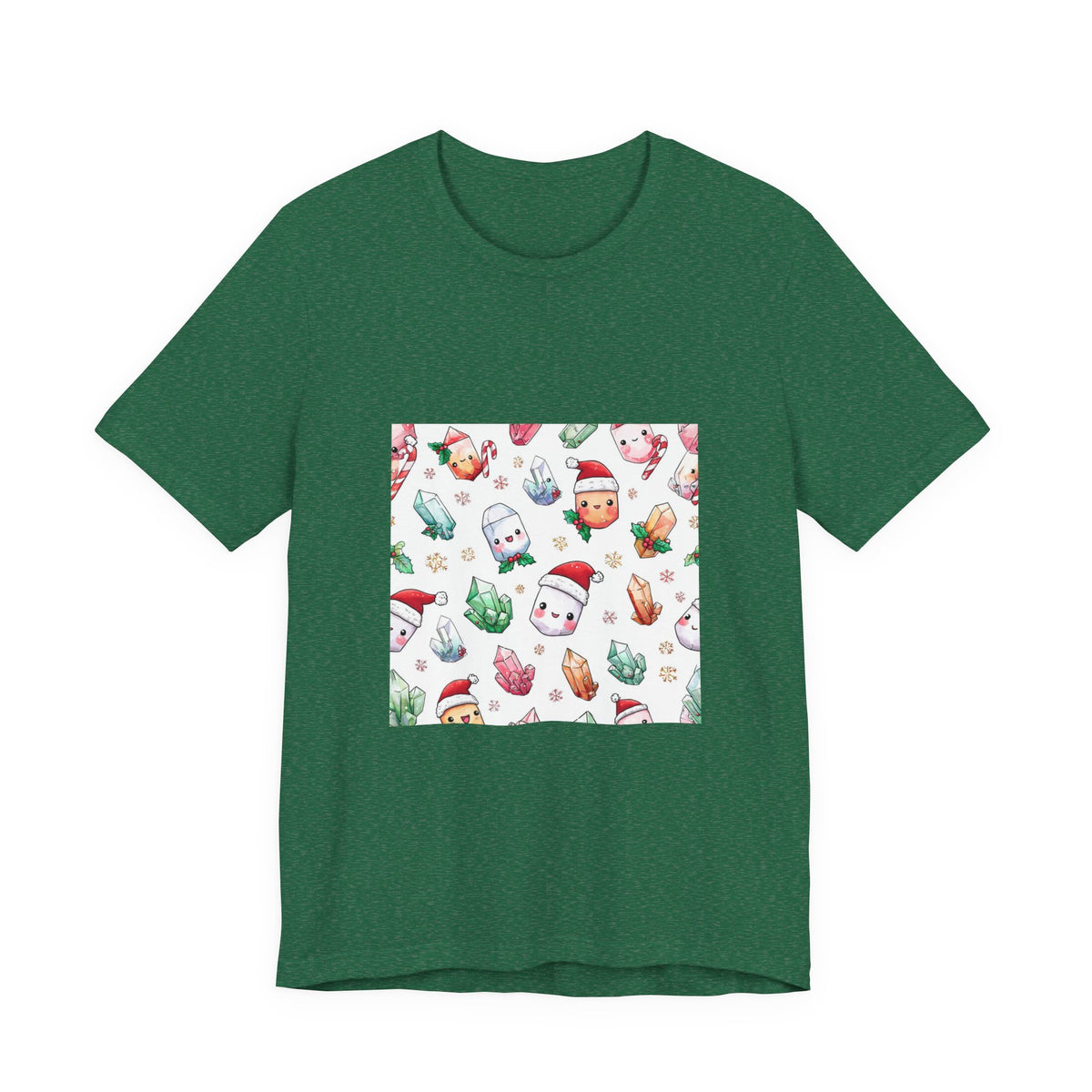 Pastel Christmas Crystal Friends T-Shirt | Greens