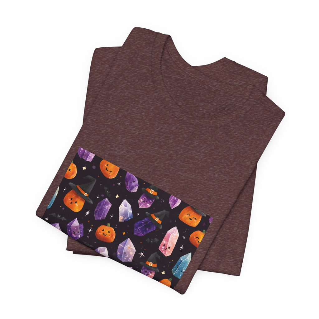 Halloween Crystal Party T-Shirt | Earthy Reds & Browns