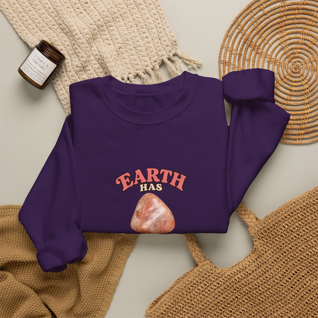 Earth Has Excellent Taste — Peach Moonstone Crewneck | Blues, Purples & Pinks